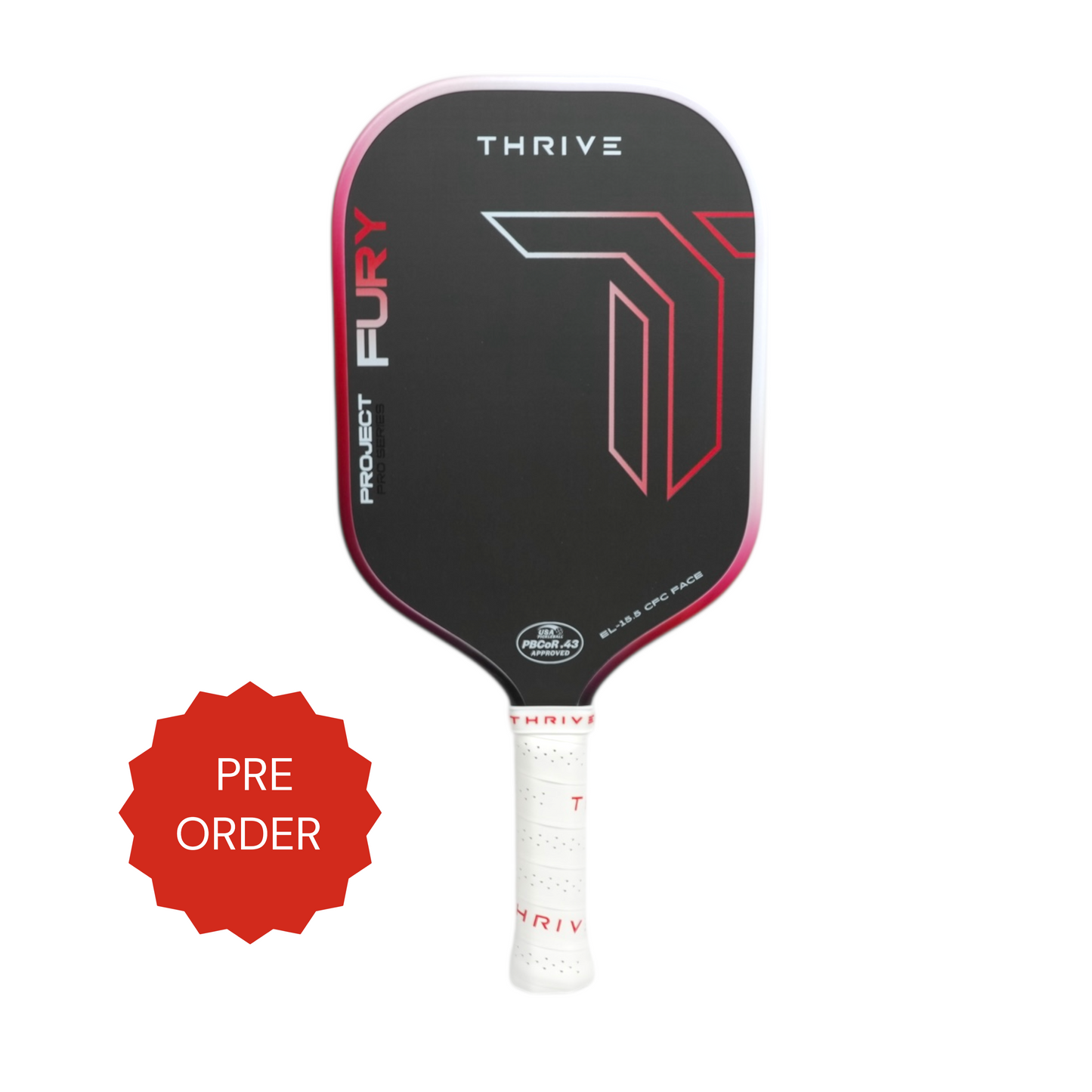 *PRE ORDER* FURY ELONGATED 15.5 MM (GEN 3.5 POWER SERIES) Pre-Order includes: Neoprene Cover, Fast Hands Training Balls, Lead Weights, Paddle Eraser, Bottle Opener, Key Chain, Sticker ($45.00 Value). Receive paddle on or before Launch Oct. 22